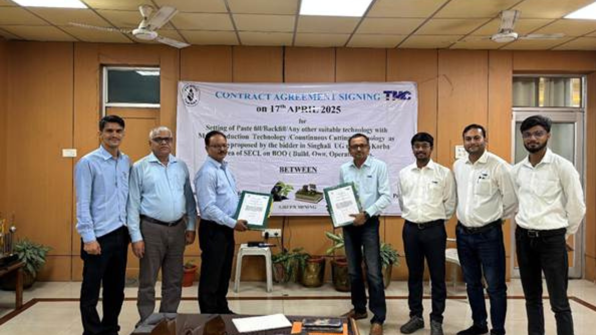 SECL ने भारत में टिकाऊ कोयला खनन के लिए पेस्ट फिल प्रौद्योगिकी की शुरुआत की