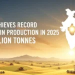भारत ने 2025 में रिकॉर्ड 357 मिलियन टन खाद्यान्न उत्पादन हासिल किया