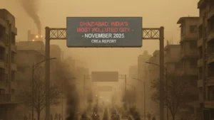 गाजियाबाद नवंबर 2025 में भारत का सबसे प्रदूषित शहर बन गया: CREA रिपोर्ट
