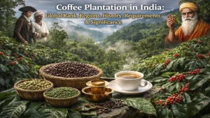 भारत में कॉफी बागान: वैश्विक रैंक, क्षेत्र, इतिहास, आवश्यकताएँ और महत्व