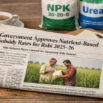 भारत सरकार ने रबी 2025-26 के लिए न्यूट्रिएंट-बेस्ड सब्सिडी (NBS) दरों को मंज़ूरी दी