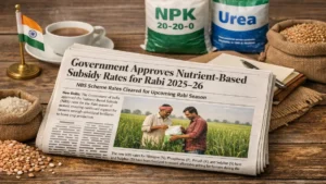 भारत सरकार ने रबी 2025-26 के लिए न्यूट्रिएंट-बेस्ड सब्सिडी (NBS) दरों को मंज़ूरी दी